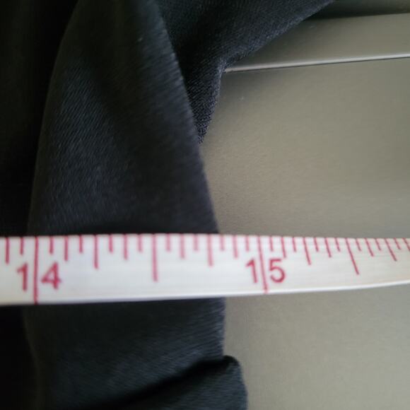 Coldwater Creek Dress Womens Size Petite MD Black Stretch Short Sleeve Zipper - Picture 8 of 8